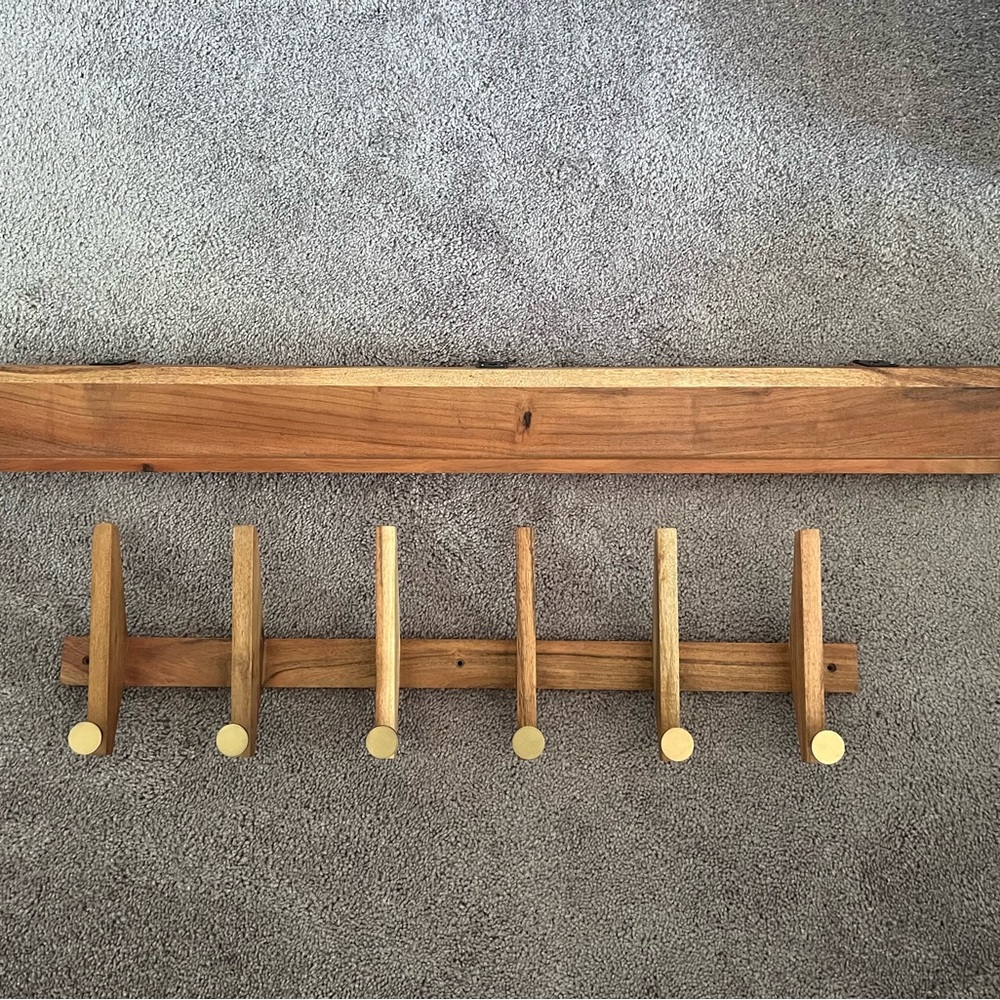 Hearth & Hand | ledge shelf and hook rail